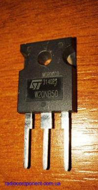 W20NB50      транзистор MOSFET  N-канальный     / 20А / 500В / 250Вт /