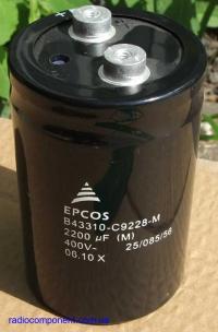 Конденсатор электролитический Epcos 2200uF / 400V